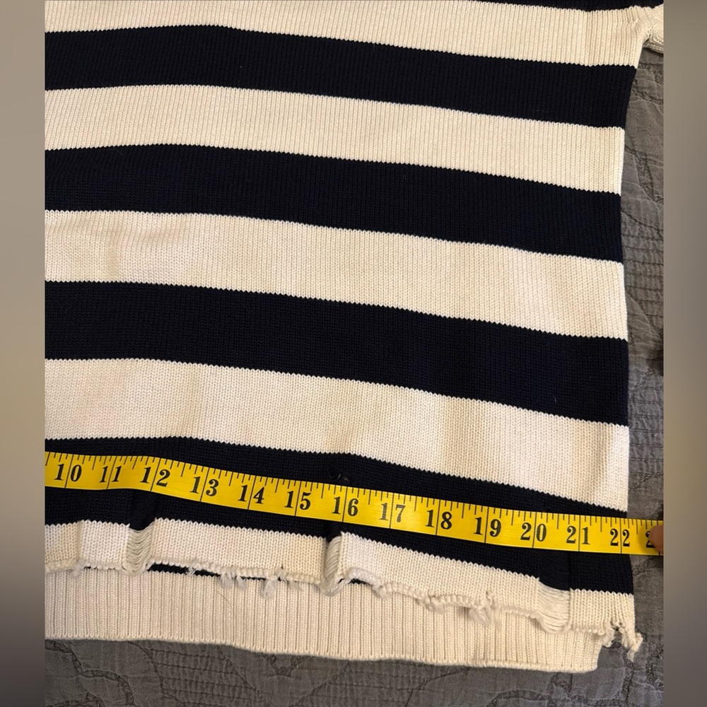 Monse Faux Pearl Striped Navy Knit Sweater Women's XS.💎Spring/Summer 2019 Runway - Picture 11 of 12